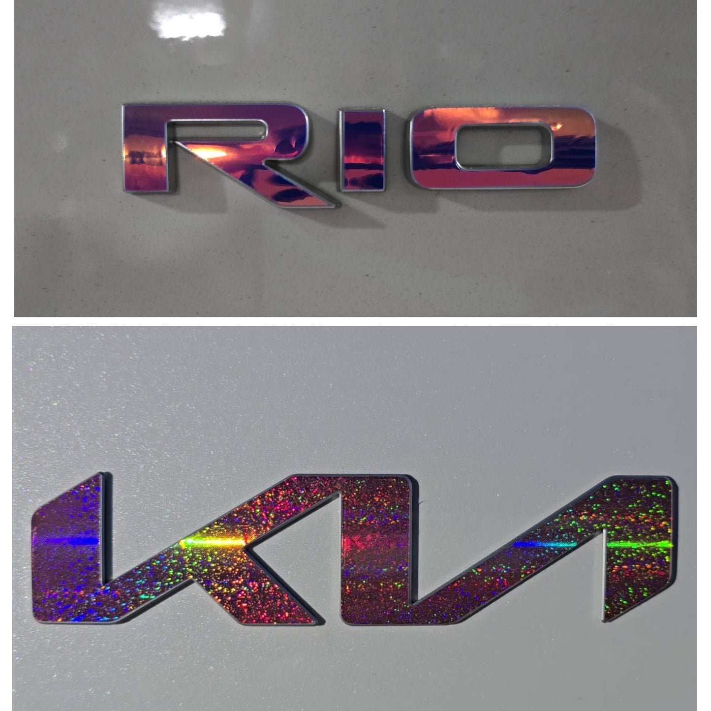 Badge Overlay Decal Set | Fits Kia Rio MY23-24 | Front + Rear + Rio + Steering Wheel