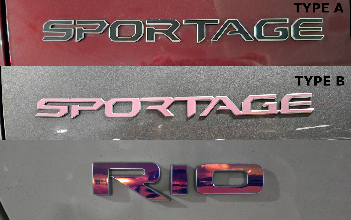 Model Badge Overlay Decal | Fits Various Kia Vehicle Badges