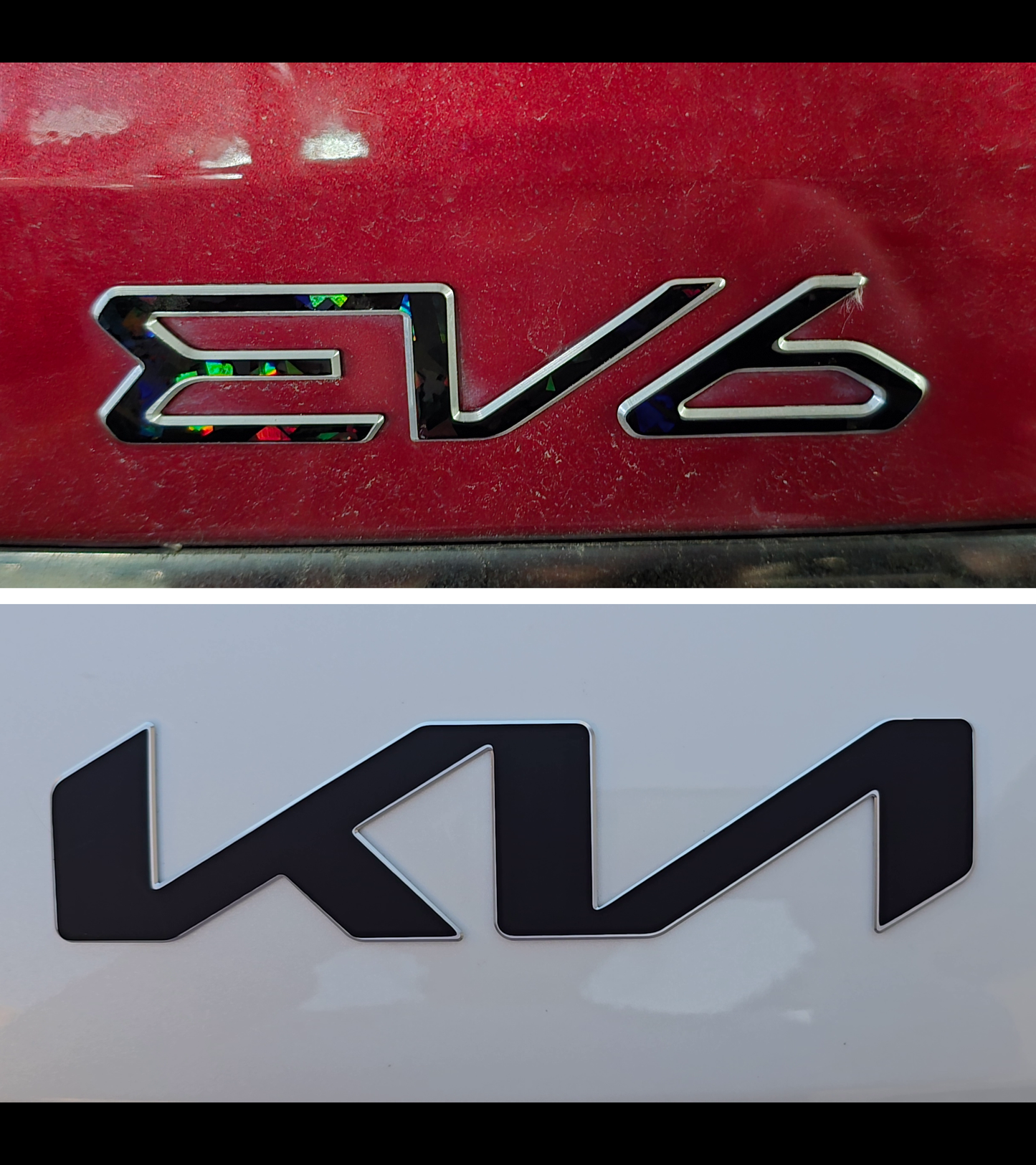 Badge Overlay Decal Set | Fits Kia EV6 MY22-25 | Front + Rear + EV6 + Steering Wheel + GT-Line (Optional)