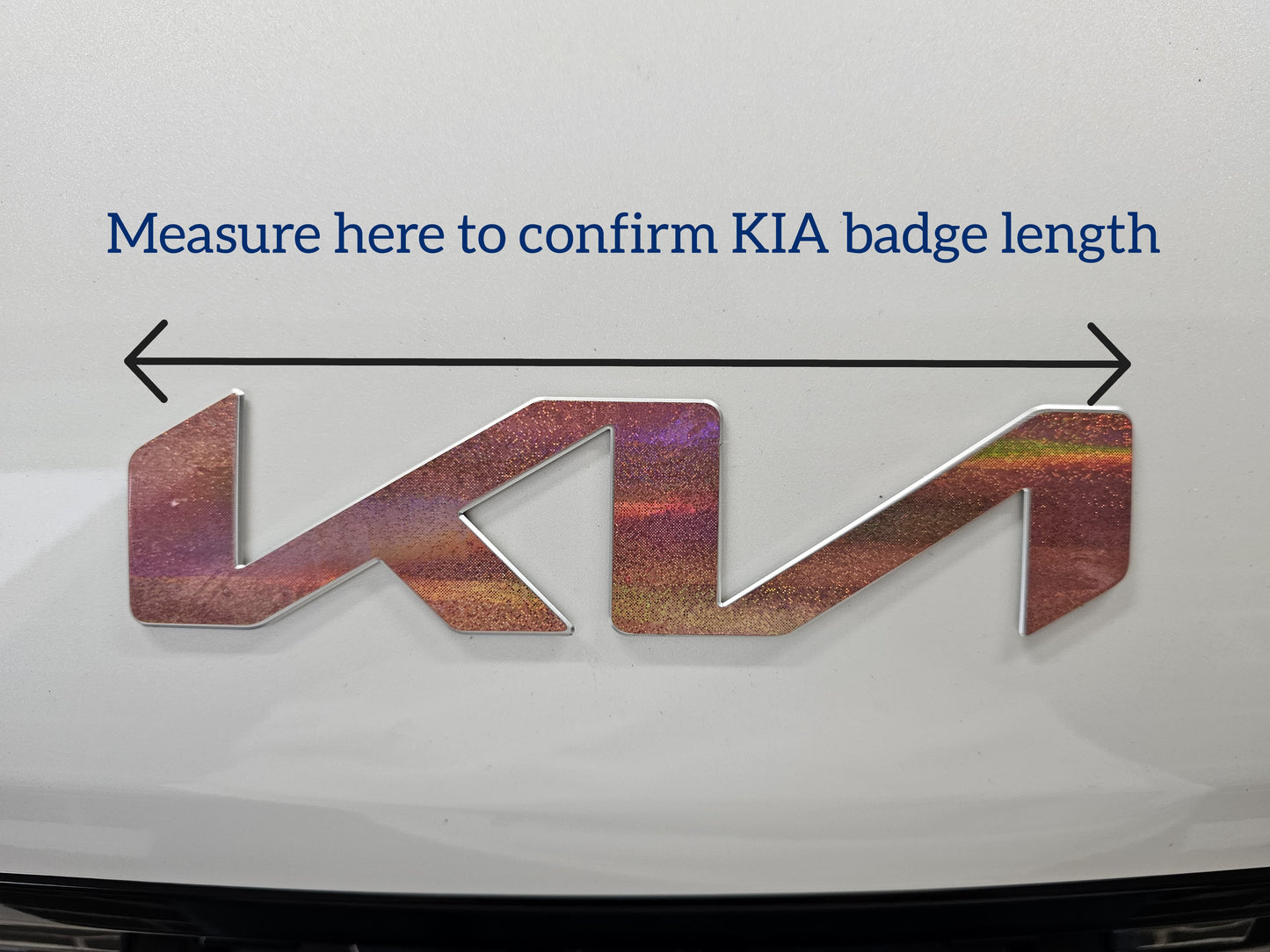 Badge Overlay Decal | Fits Kia Emblems (Various Sizes) | Steering Wheel Option | Single Decal