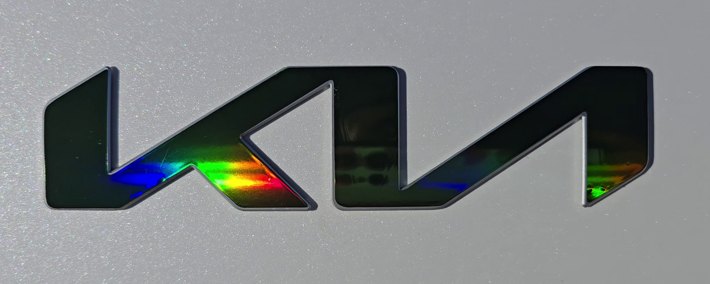 Badge Overlay Decal Set | Fits Kia Emblems | Front & Rear Set