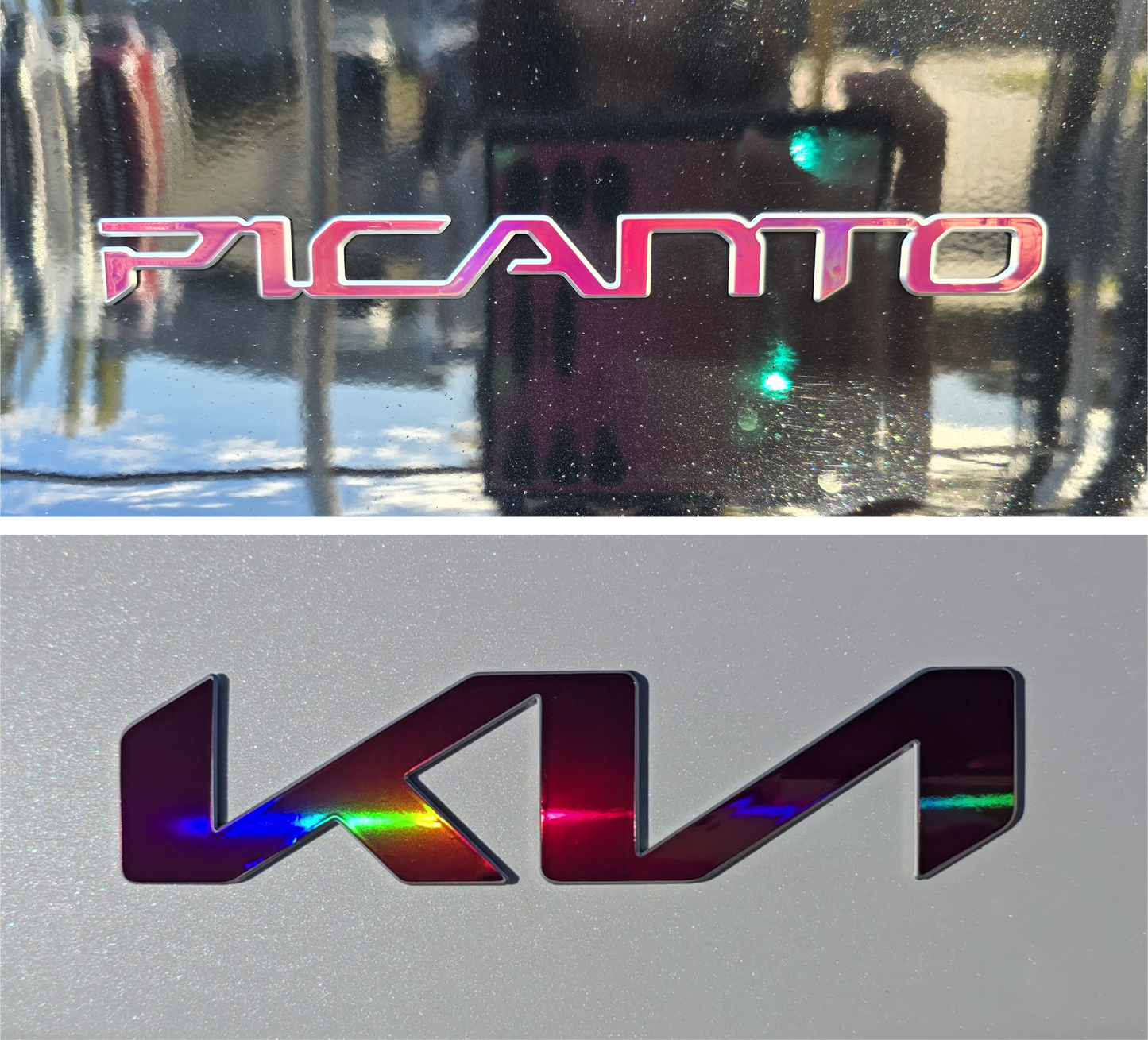 Badge Overlay Decal Set | Fits Kia Picanto MY24-25 | Front + Rear + Picanto + Steering Wheel + GT-Line (Optional)
