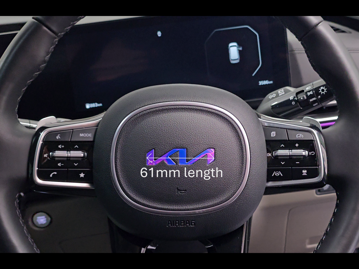Badge Overlay Decal | Fits Kia Emblems (Various Sizes) | Steering Wheel Option | Single Decal