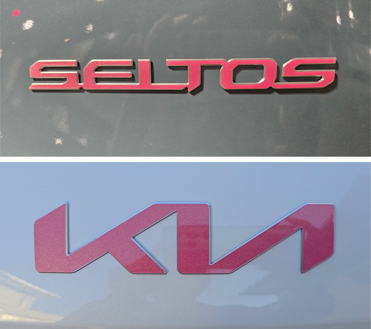 Badge Overlay Decal Set | Fits Kia Seltos MY23-25 | Front + Rear + Seltos + Steering Wheel + 4X (Optional)
