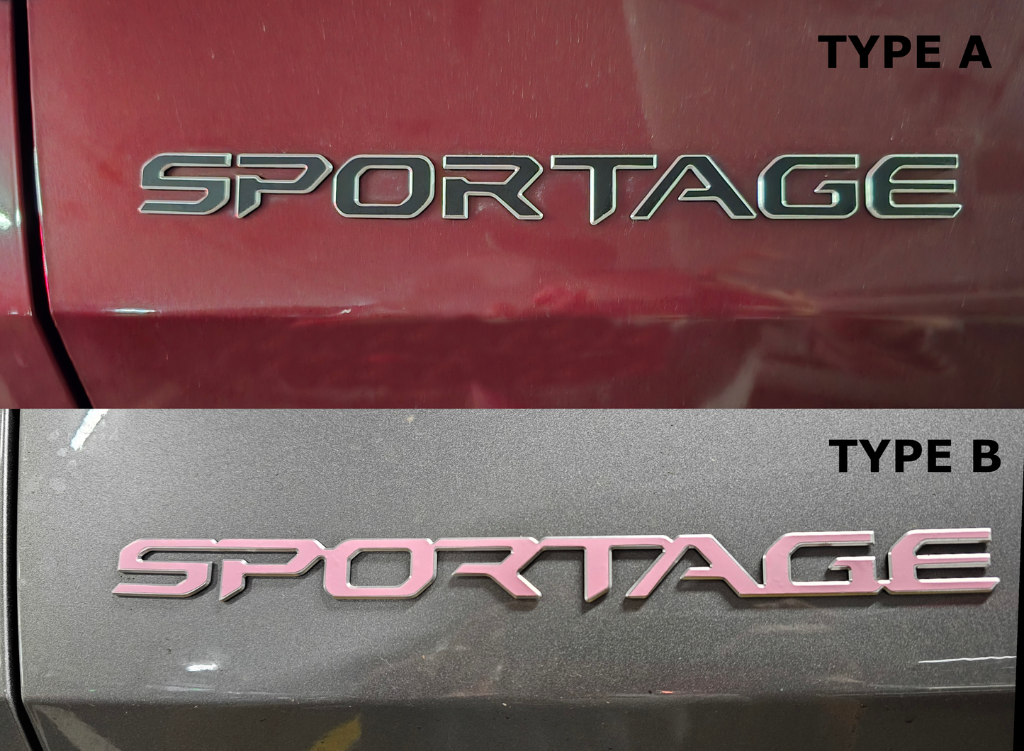 Badge Overlay Decal Set | Fits Kia Sportage MY21-26 | Front + Rear + Sportage + Steering Wheel + HEV/4X (Optional)