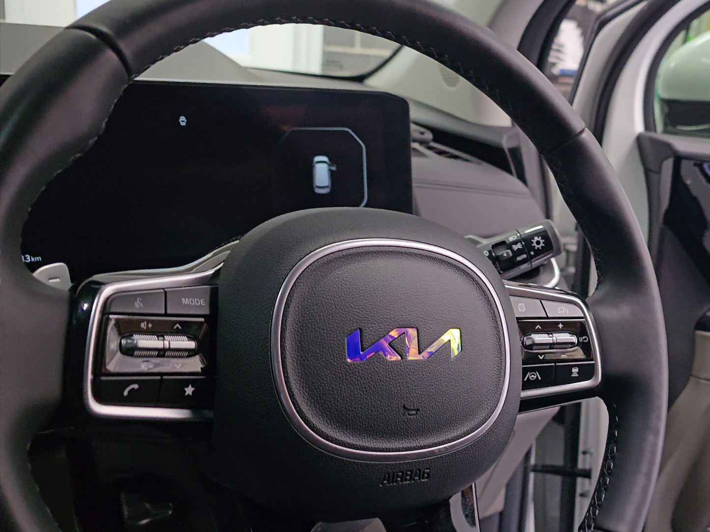 Badge Overlay Decal | Fits Kia Emblems (Various Sizes) | Steering Wheel Option | Single Decal