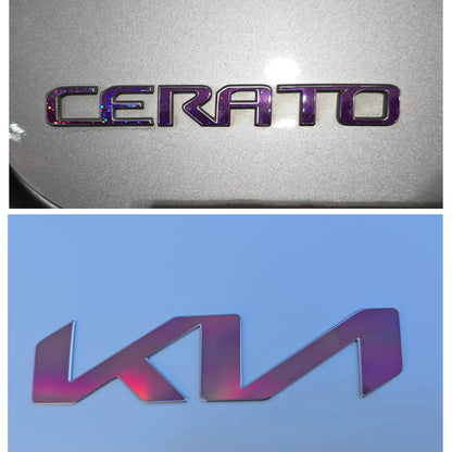 Badge Overlay Decal Set | Fits Kia Cerato MY22-24 | Front + Rear + Cerato + Steering Wheel + GT (Optional)