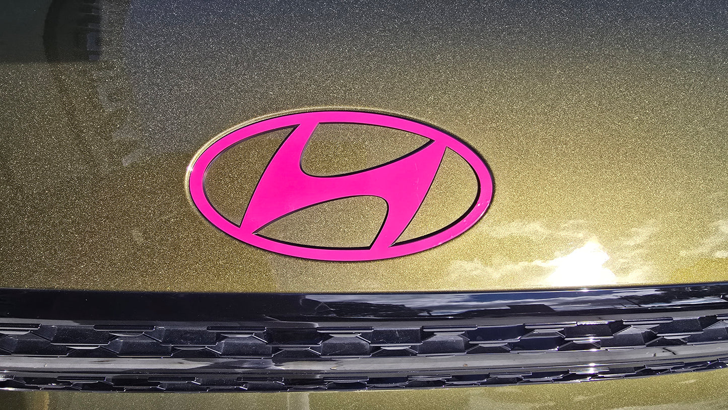 Badge Decal Overlay Set | Fits Hyundai Santa Fe MY25-26 | Front + Rear + Santa Fe + Hybrid (Optional)