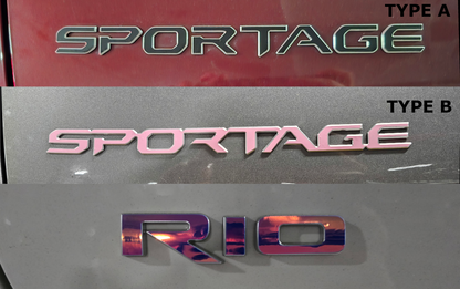 Model Badge Overlay Decal | Fits Various Kia Vehicle Badges