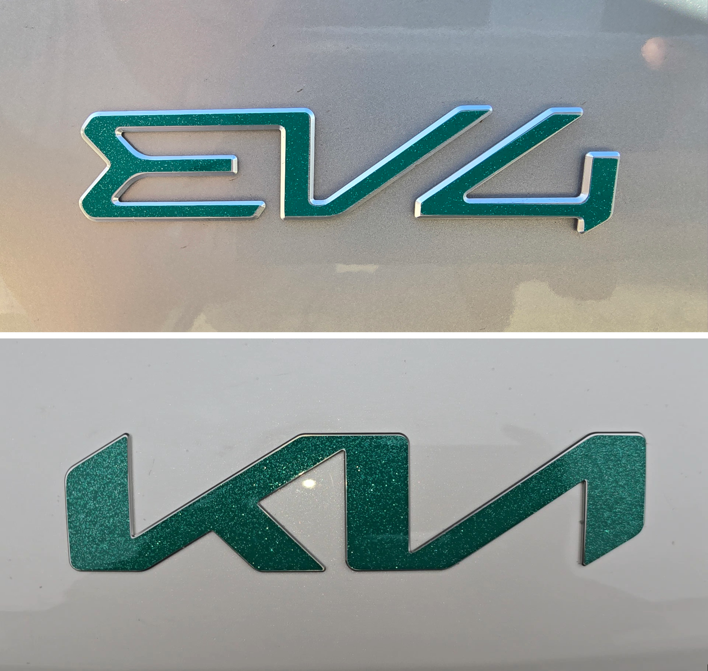Badge Overlay Decal Set | Fits Kia EV4 MY26 Sedan | Front + Rear + EV4 + Steering Wheel