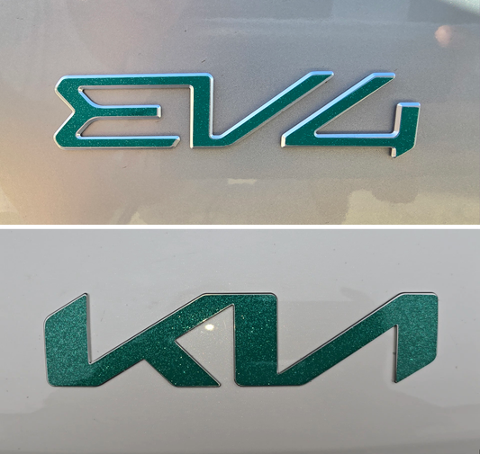 Badge Overlay Decal Set | Fits Kia EV4 MY26 Sedan | Front + Rear + EV4 + Steering Wheel