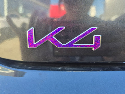 Model Badge Overlay Decal | Fits Various Kia Vehicle Badges