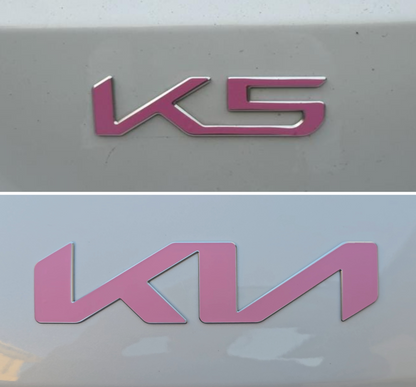Badge Decal Overlay Set | Fits Kia K5 MY22-26 | Front + Rear + K5 + Steering Wheel + GT-Line (Optional)