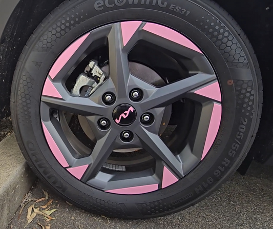 Rim & Logo Decal Overlay Set | Fits Kia K4 MY24-26 (LXS/S)