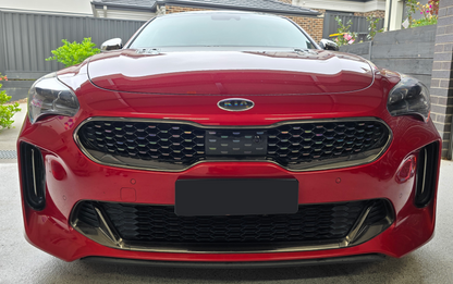 Badge Decal Overlay Set | Fits Kia Stinger MY18-21 | Front + Rear + Stinger + Steering Wheel + GT (Optional)