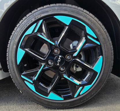 Rim & Logo Decal Overlay Set | Fits Kia Picanto MY24-26 (GT-Line)