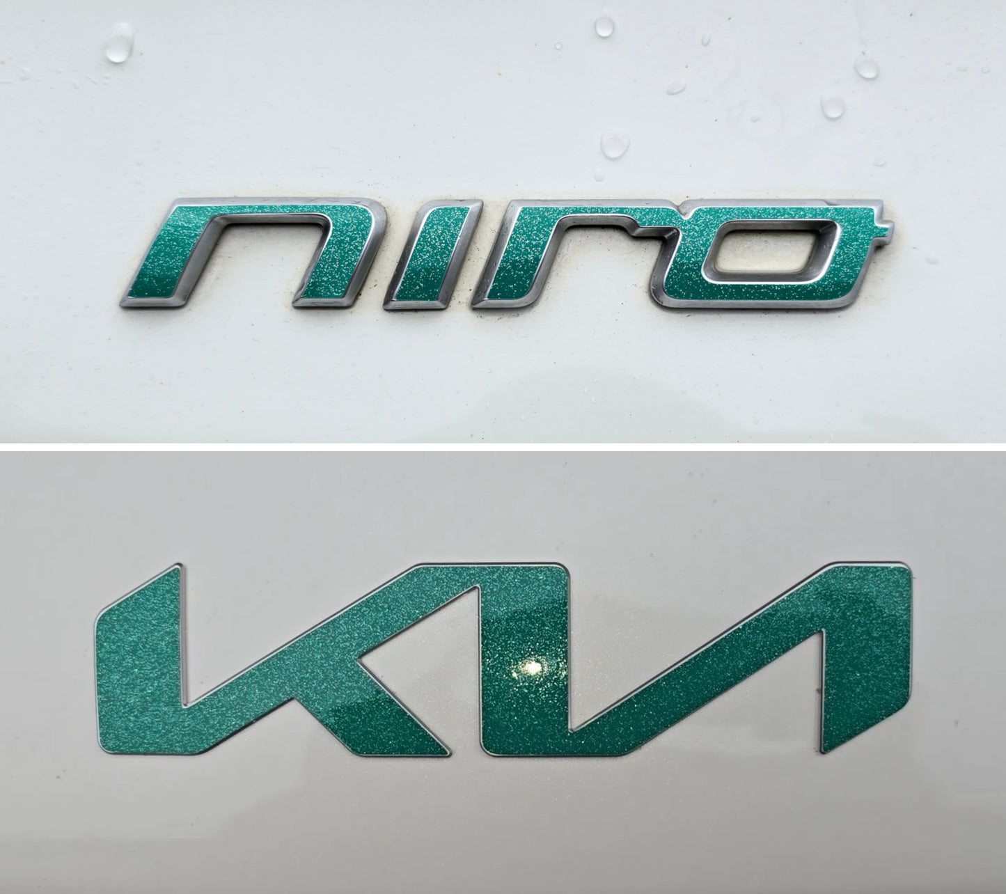 Badge Decal Overlay Set | Fits Kia Niro MY22 | Front + Rear + Niro + Steering Wheel