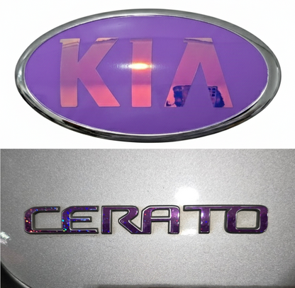Badge Overlay Decal Set | Fits Kia Cerato MY19-21 | Front + Rear + Cerato + GT (Optional)