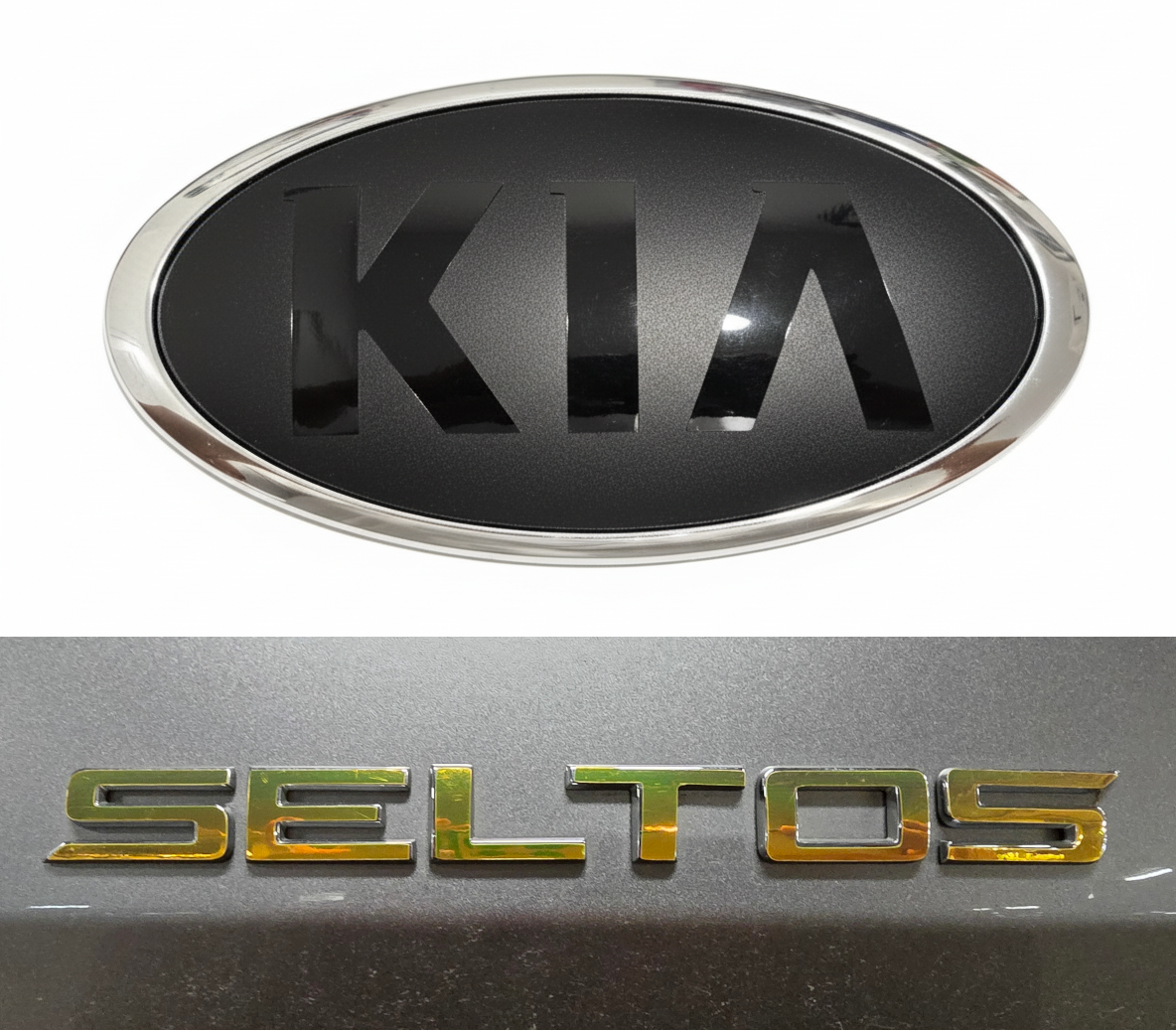 Badge Overlay Decal Set | Fits Kia Seltos MY20-21 | Front + Rear + Seltos