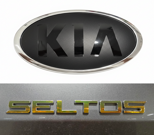 Badge Overlay Decal Set | Fits Kia Seltos MY20-21 | Front + Rear + Seltos