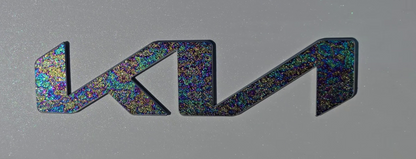 Badge Overlay Decal | Fits Kia Emblems (Various Sizes) | Steering Wheel Option | Single Decal