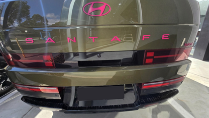 Badge Decal Overlay Set | Fits Hyundai Santa Fe MY25-26 | Front + Rear + Santa Fe + Hybrid (Optional)