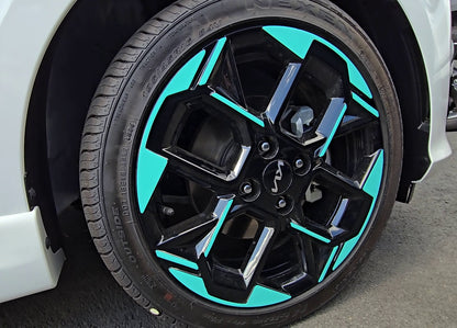 Rim & Logo Decal Overlay Set | Fits Kia Picanto MY24-26 (GT-Line)