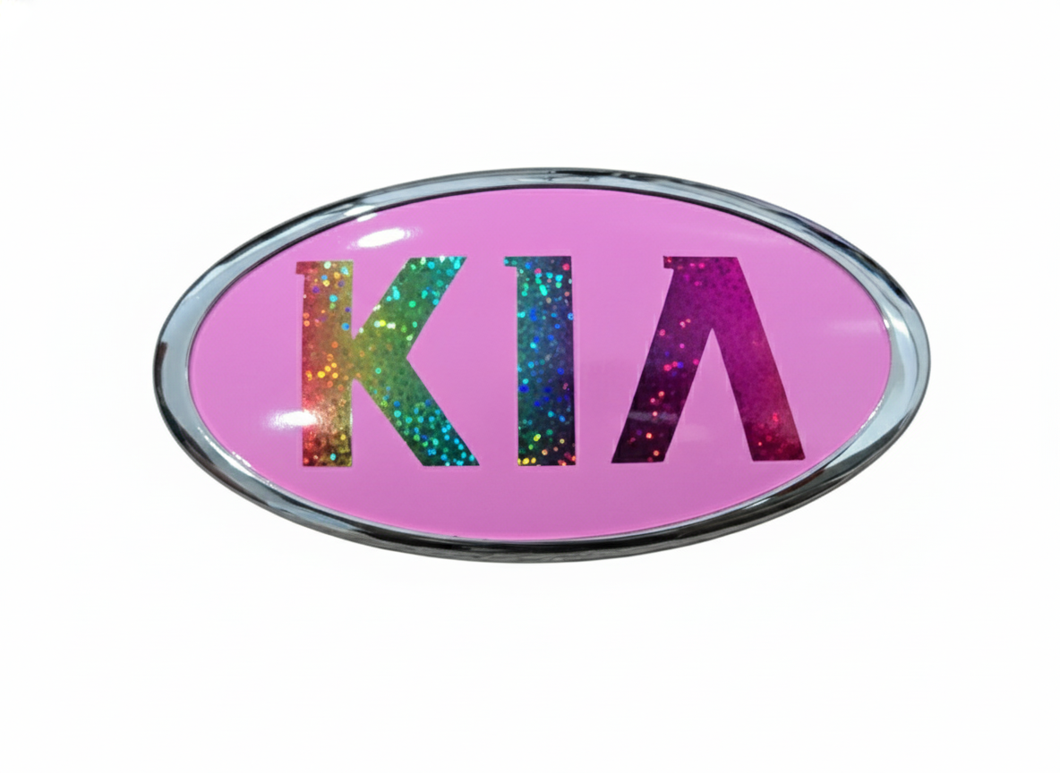 Front & Rear Kia Overlay Decal Set | Fits OLD Kia Emblems