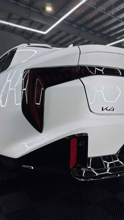 Badge Decal Overlay Set | Fits Kia K4 MY24-26 | Front + Rear + K4 + Steering Wheel + GT-Line (Optional)