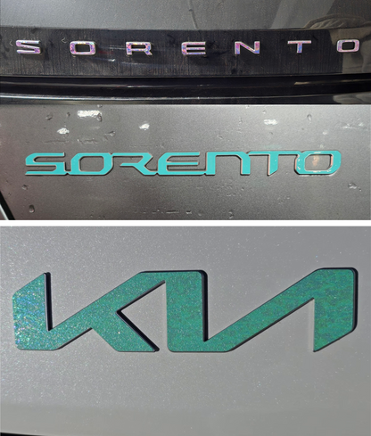 Badge Overlay Decal Set | Fits Kia Sorento MY21-25 | Front + Rear + Sorento + Steering Wheel + HEV/4X/PHEV (Optional)