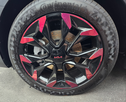 Rim Logo Overlay Decal Set | Fits Kia Sorento MY24-26 Wheel Rims + Kia Logo