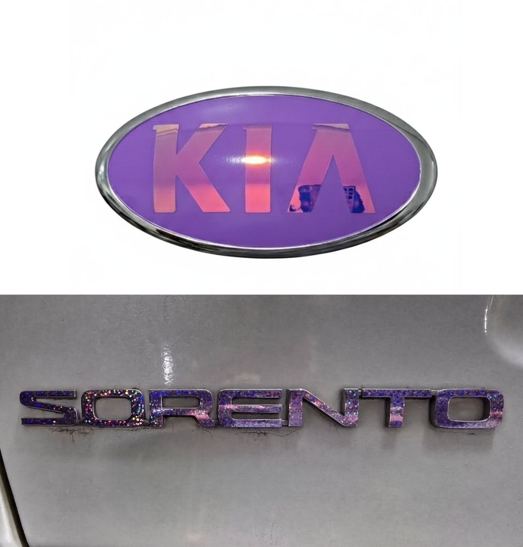 Badge Decal Overlay Set | Fits Kia Sorento MY15-20 | Front + Rear + Sorento + Steering Wheel + AWD/V6 (Optional)