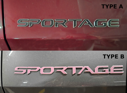 Badge Overlay Decal Set | Fits Kia Sportage MY21-26 | Front + Rear + Sportage + Steering Wheel + HEV/4X (Optional)