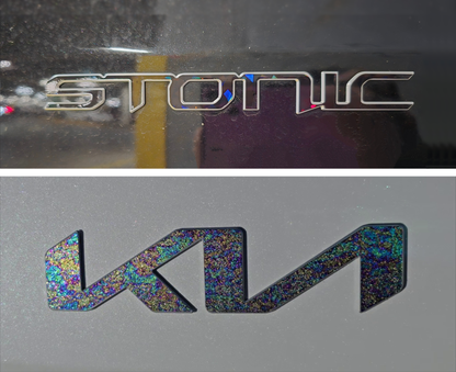 Badge Overlay Decal Set | Fits Kia Stonic MY23-25 | Front + Rear + Stonic + Steering Wheel