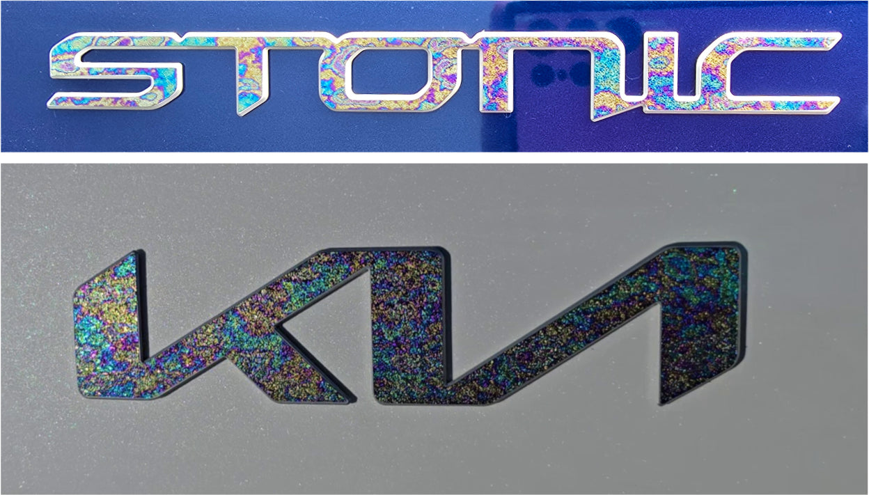 Badge Overlay Decal Set | Fits Kia Stonic MY23-26 | Front + Rear + Stonic + Steering Wheel + GT-Line (Optional)