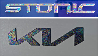 Badge Overlay Decal Set | Fits Kia Stonic MY23-26 | Front + Rear + Stonic + Steering Wheel + GT-Line (Optional)