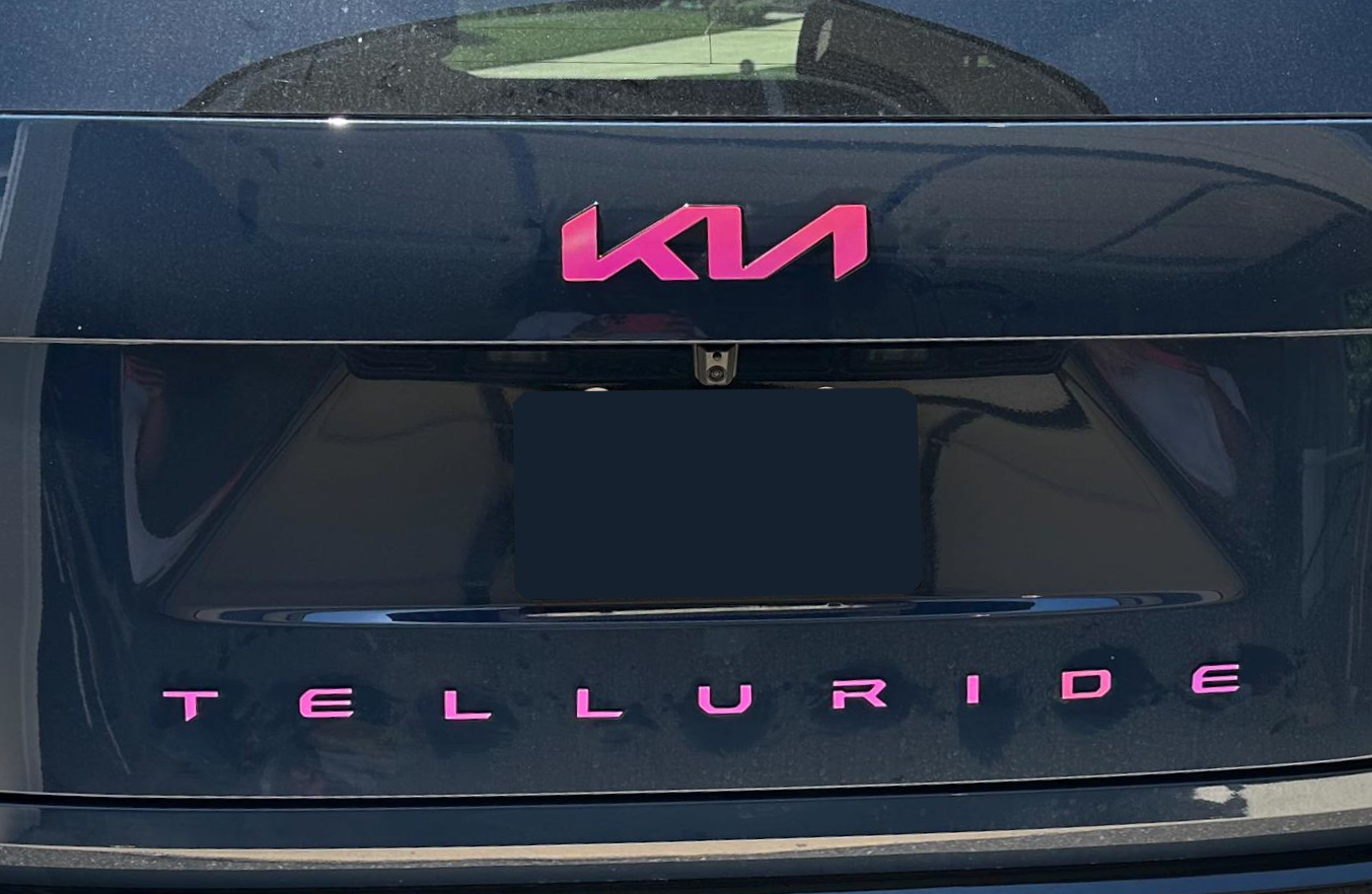 Badge Decal Overlay Set | Fits Kia Telluride MY27 | Front + Rear + Telluride + Steering Wheel + X-Line/HEV (Optional)