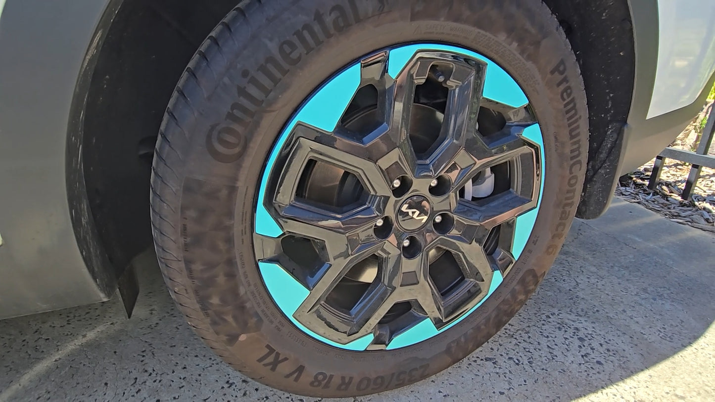Rim & Logo Decal Overlay Set | Fits Kia Sorento MY24-26 (S/Sport)