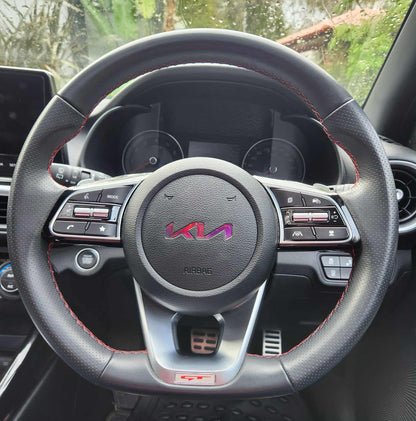 Badge Decal Overlay Set | Fits Kia Stinger MY22-23 | Front + Rear + Stinger + Steering Wheel + GT (Optional)