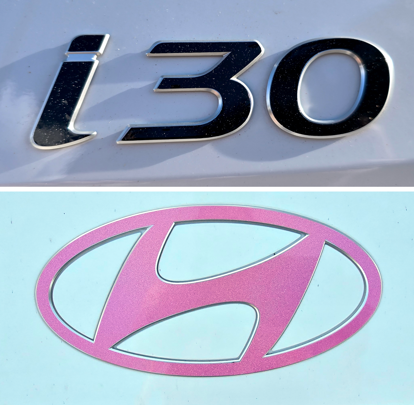 Badge Decal Overlay Set | Fits Hyundai i30 Sedan MY23-26 | Front + Rear + i30