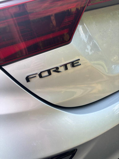 Badge Decal Overlay Set | Fits Kia Forte Sedan MY22-24 | Front + Rear + Forte + Steering Wheel + GT (Optional)