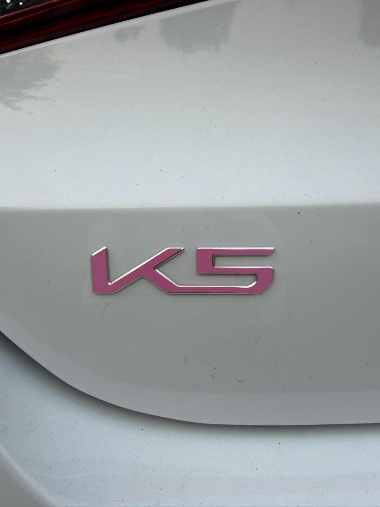 Badge Decal Overlay Set | Fits Kia K5 MY22-26 | Front + Rear + K5 + Steering Wheel + GT-Line (Optional)