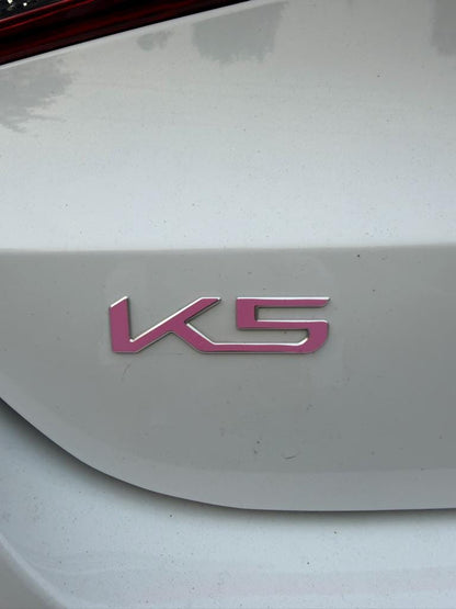 Badge Decal Overlay Set | Fits Kia K5 MY22-26 | Front + Rear + K5 + Steering Wheel + GT-Line (Optional)