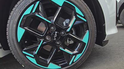 Rim & Logo Decal Overlay Set | Fits Kia Picanto MY24-26 (GT-Line)